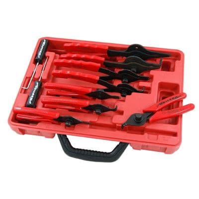 Circlip Pliers Set 10pc Snap Ring Straight & Bent Tips