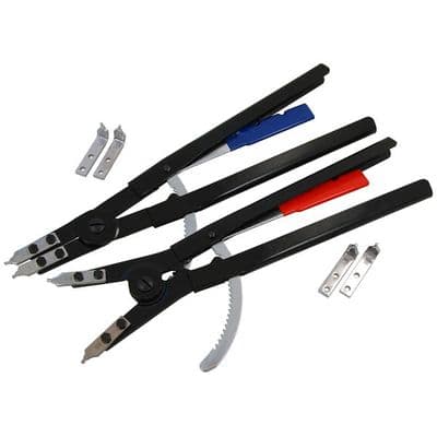 Circlip & Snap Ring Pliers Set 2pc Spring Ratchet Locking