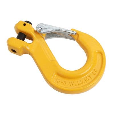 Clevis Sling Hook 10mm G80 Safety Catch 3.15 Ton 5pc Lifting