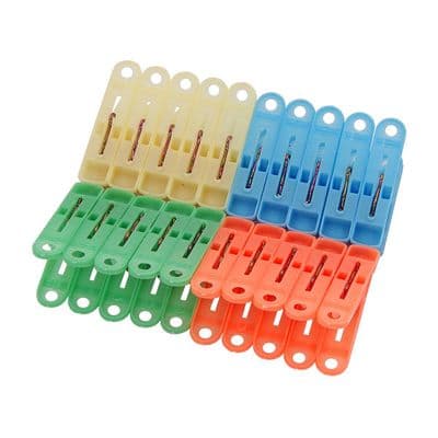 Clothes Pegs Plastic Grip UV Protected Washing Line Clips