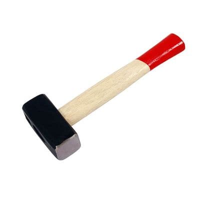 Club Hammer 1kg White Wooden Handle Heavy Striking