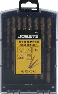 Cobalt Hss Twist Drill Set 1 - 10 mm 19Pcs