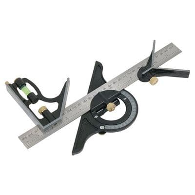 Combination Square 300mm Metric Imperial Rule Protractor
