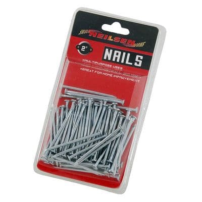 Common Nails 2in 50mm Round Head for Wood Blister Pack