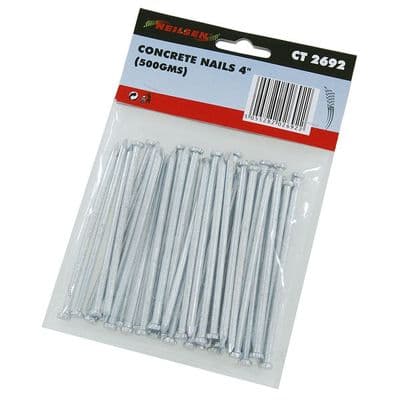 Concrete Nails 100mm 4in Masonry Fixing 500g Bag