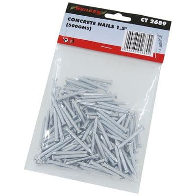 Concrete Nails 40mm 1.5in 500g Masonry Fixing Bag