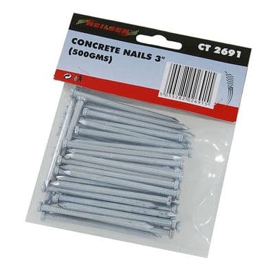 Concrete Nails 75mm 3in 500g Masonry Brick & Block Fixings