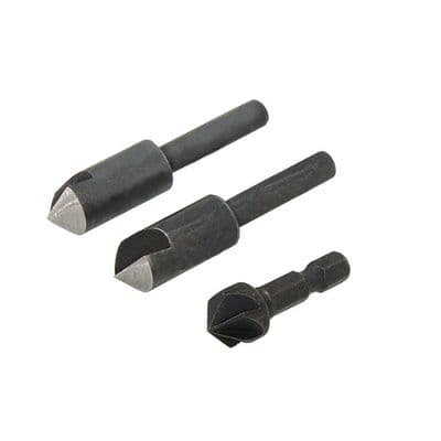 Countersink Bit Set 3pc Hex Shank for Metal Wood Plastic