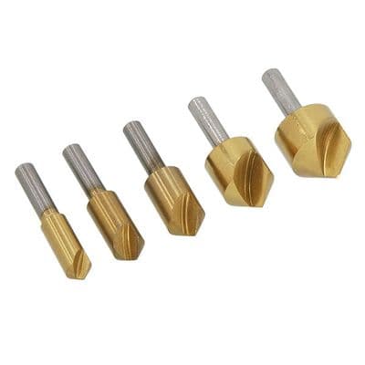 Countersink Bit Set 8-19mm 5pc Titanium Nitride for Wood
