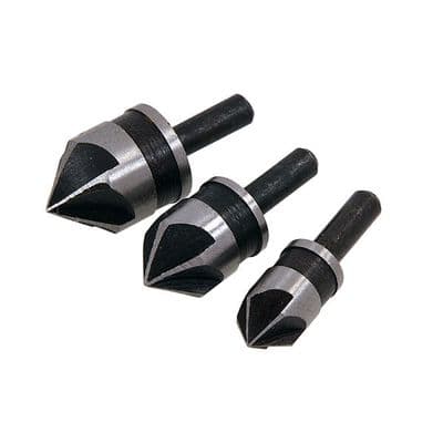 Countersink Set 1/2in, 5/8in, 3/4in 3pc Aluminium Metal Wood