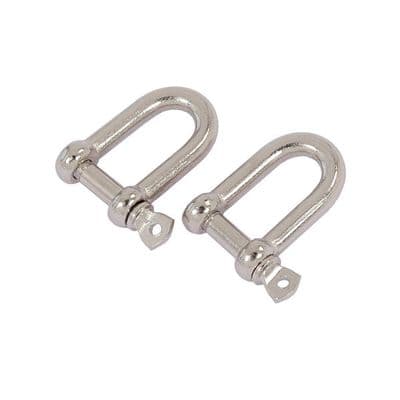 D Shackle 6mm Stainless Steel 2pc for Chain & Rope