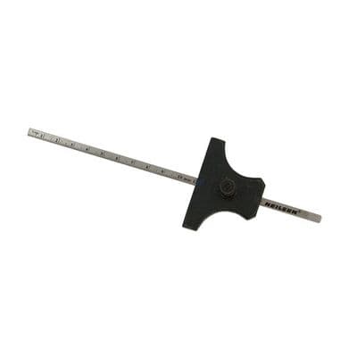 Depth Gauge 150mm Stainless Steel Metric & Inch Angle Gauge