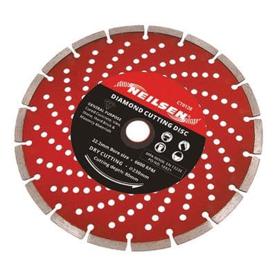 Diamond Cutting Disc 230mm Segmented Masonry 22mm Bore