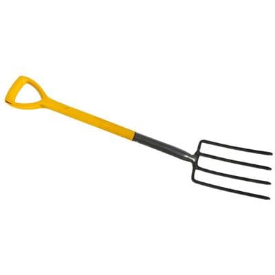Digging Fork Carbon Steel Head Polypropylene Shaft D Handle