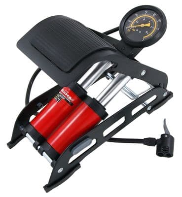 Double Barrel Cylinder Air Inflator Foot Pump