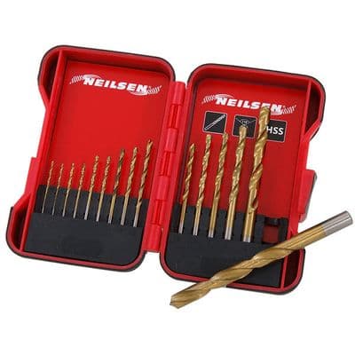 Drill Bit Set 1.5mm-10mm 15pc HSS Titanium Coated