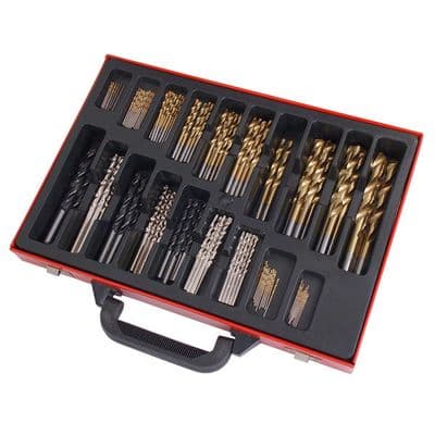 Drill Bit Set 108pc Titanium Coated HSS Metal, Brick & Wood