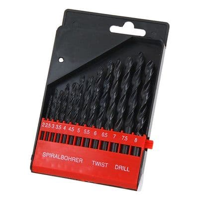 Drill Bit Set 2-8mm 13pc HSS for Metal, Wood & Plastic