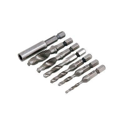 Drill & Tap Set M3-M10 7pc HSS-G 1/4in Hex Shank