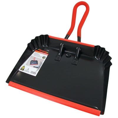 Dustpan 16in Steel Heavy Duty Wide Pan for Rubble & Ash