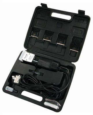 Electric Pet Dog Clipper Shears Heavy Duty With Carry Case & Blades 1mm 3mm Set