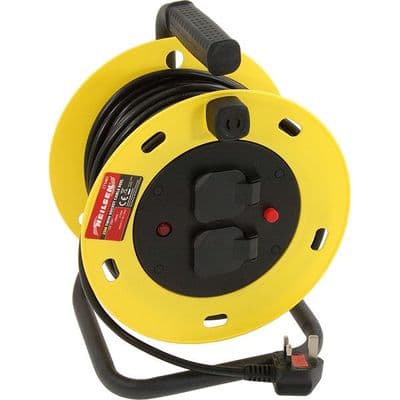 Extension Lead Reel 25m 2 Socket 230V 13A UK Plug