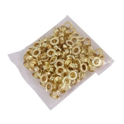 Eyelet Rings 12mm Brass Plated 200pc Tarpaulin Repair Pack