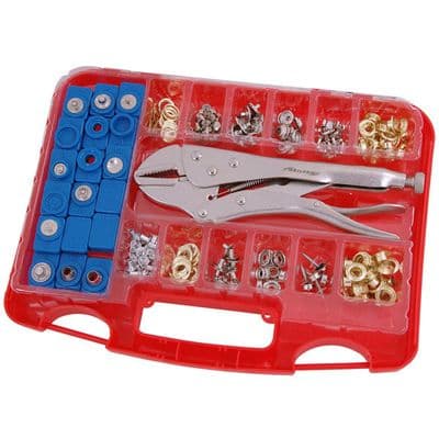 Eyelet & Snap Fastener Kit 275 Piece with Pliers