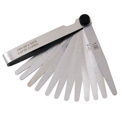 Feeler Gauge 0.05-1.0mm 13 Blade Folding Metric Tool Set