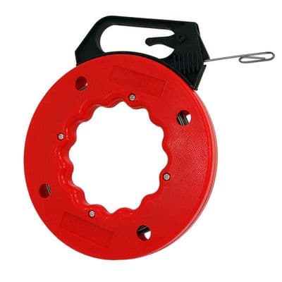 Fish Tape 50ft Wire Pull Draw Through Reel for Conduit Cable