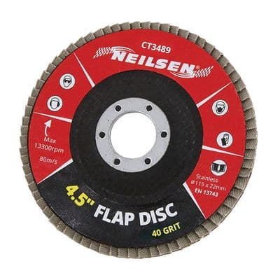 Flap Disc 115mm 40 Grit Aluminium Oxide for Angle Grinder