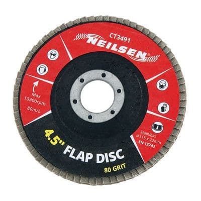 Flap Disc 115mm 80 Grit Aluminium Oxide for Angle Grinder