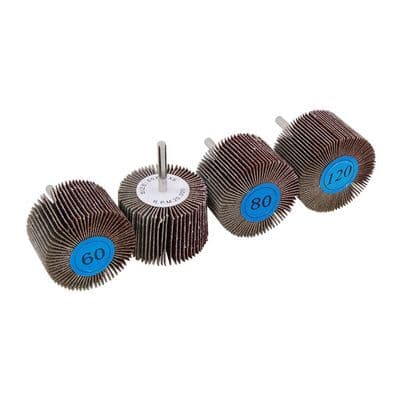Flap Wheel 60 x 40mm 16pc 60 80 120 Grit Aluminium Oxide