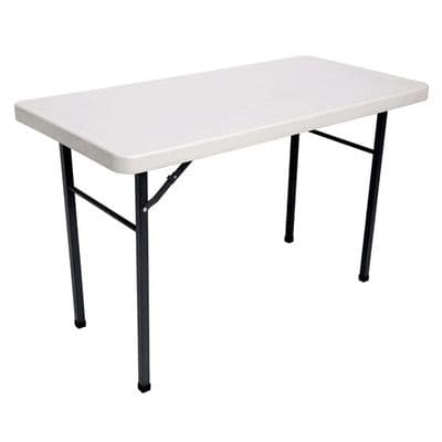 Folding Picnic Table 4ft 1220mm White Camping Trestle