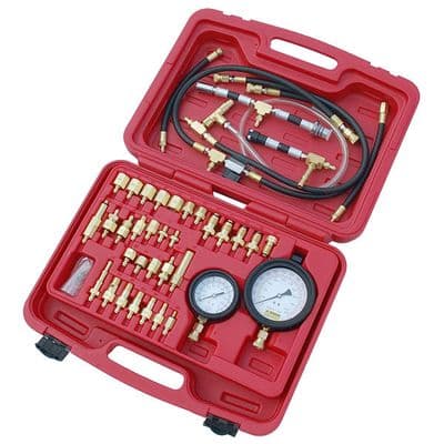 Fuel Injection Pressure Test Kit 41pc Dual Gauge