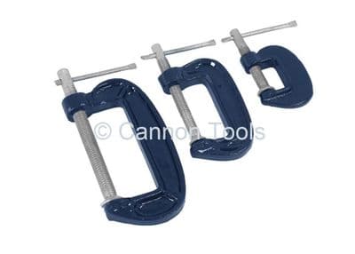G Clamp Set 22mm 42mm & 68mm Metal Screw Thread Wood Crafts Metal
