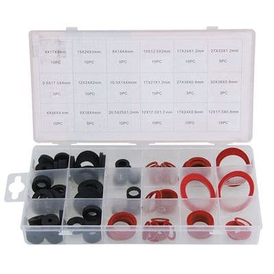 Gasket Washer Assortment 141pc Rubber Fibre Klingerith Set