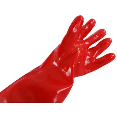 Gauntlet Gloves 430mm PVC Chemical & Oil Protection