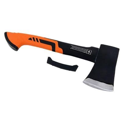 Hatchet Axe 1.5lb 11in Steel Head Non-Slip Rubber Grip