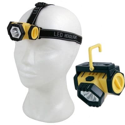Head Torch 3W CREE LED Detachable Torch Rear Warning Light