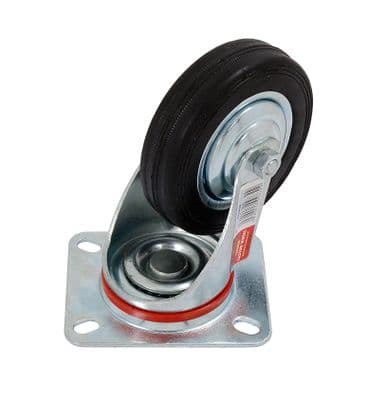 Heavy Duty 100mm Rubber Swivel Castor Trolley Wheels