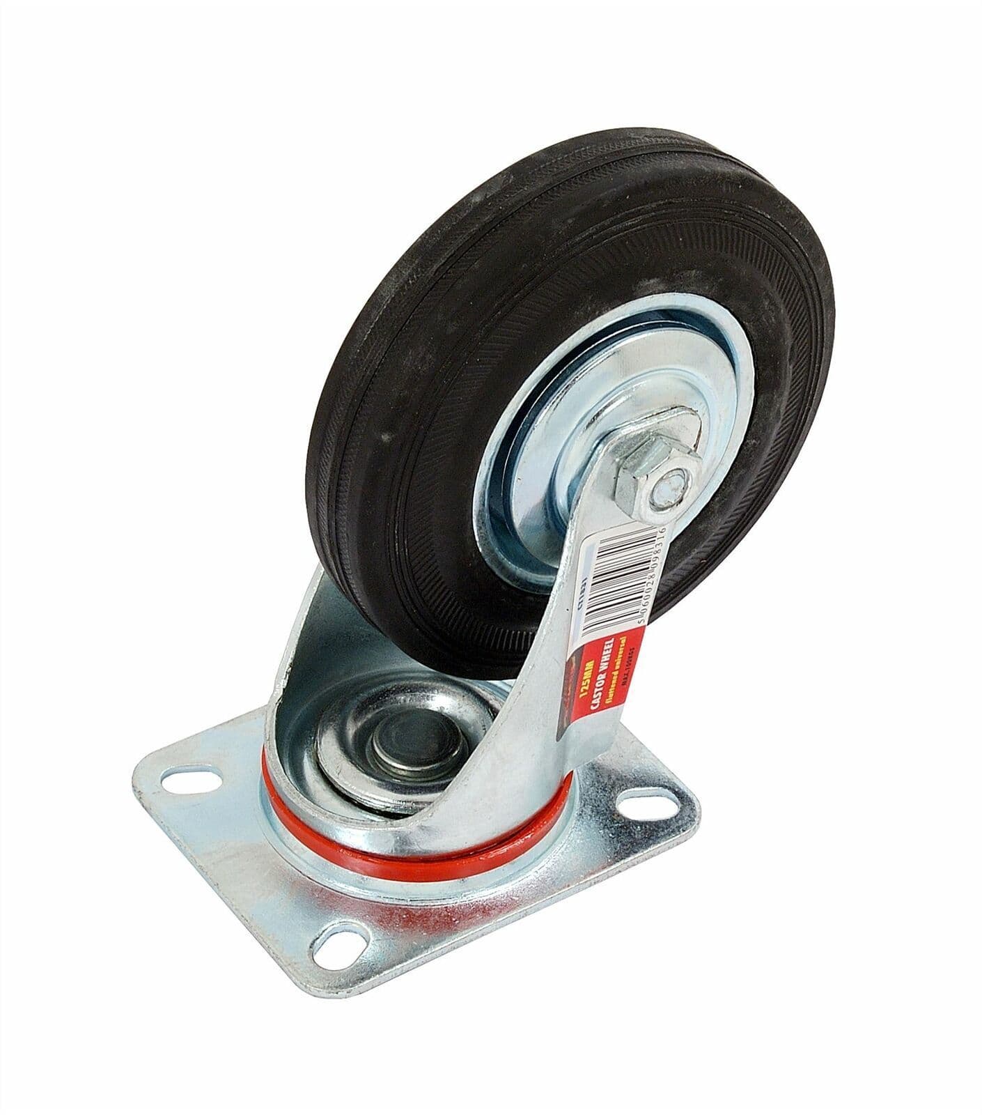 Heavy Duty 120mm Rubber Swivel Castor Trolley Wheels