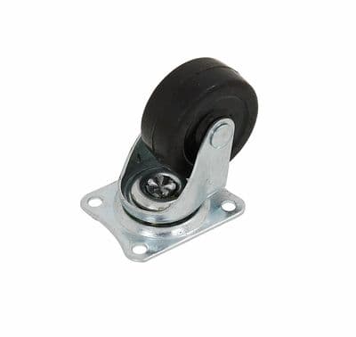 Heavy Duty 50mm X 22mm Rubber Swivel Castor Trolley Wheels