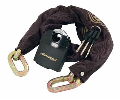 Heavy Duty Motorcycle Motorbike Bike Security Chain Lock 1 Metre - 65mm Padlock