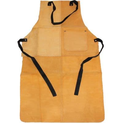 Heavy Duty Suede Leather Welders Welding Blacksmiths Glaziers Apron Bib +Pocket