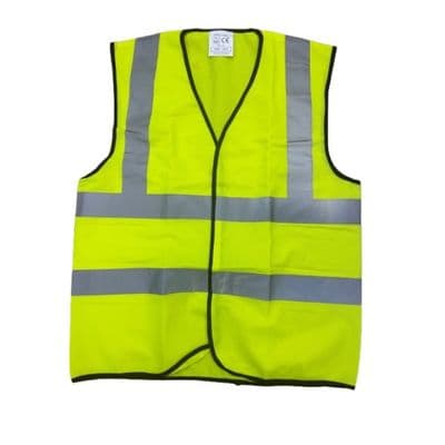 Hi Vis Vest Medium Yellow Reflective Safety Waistcoat