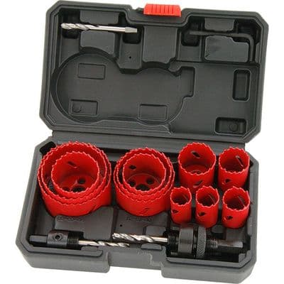 Hole Saw Set 20-68mm 17pc Bi-Metal HSS for Metal Wood PVC