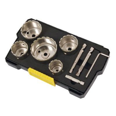 Hole Saw Set 28-54mm Diamond Core 9pc for Ceramic & Glass