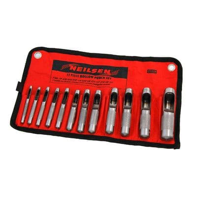 Hollow Punch Set 3mm-19mm 12pc Leather Gasket Cutter
