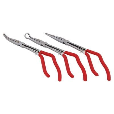 Hose Clamp Pliers 11in 3pc Pistol Grip Long Nose Set